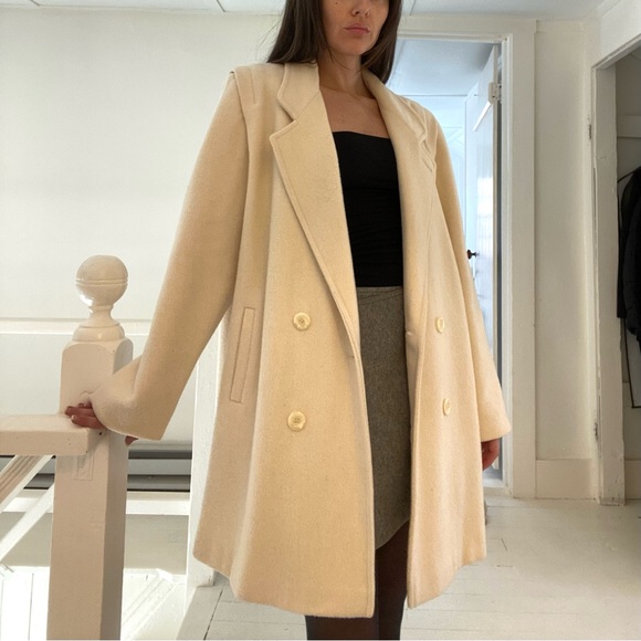 Forecaster of Boston Vintage 80s Wool Double Breasted Coat Size 13/14 - Picture 5 of 13